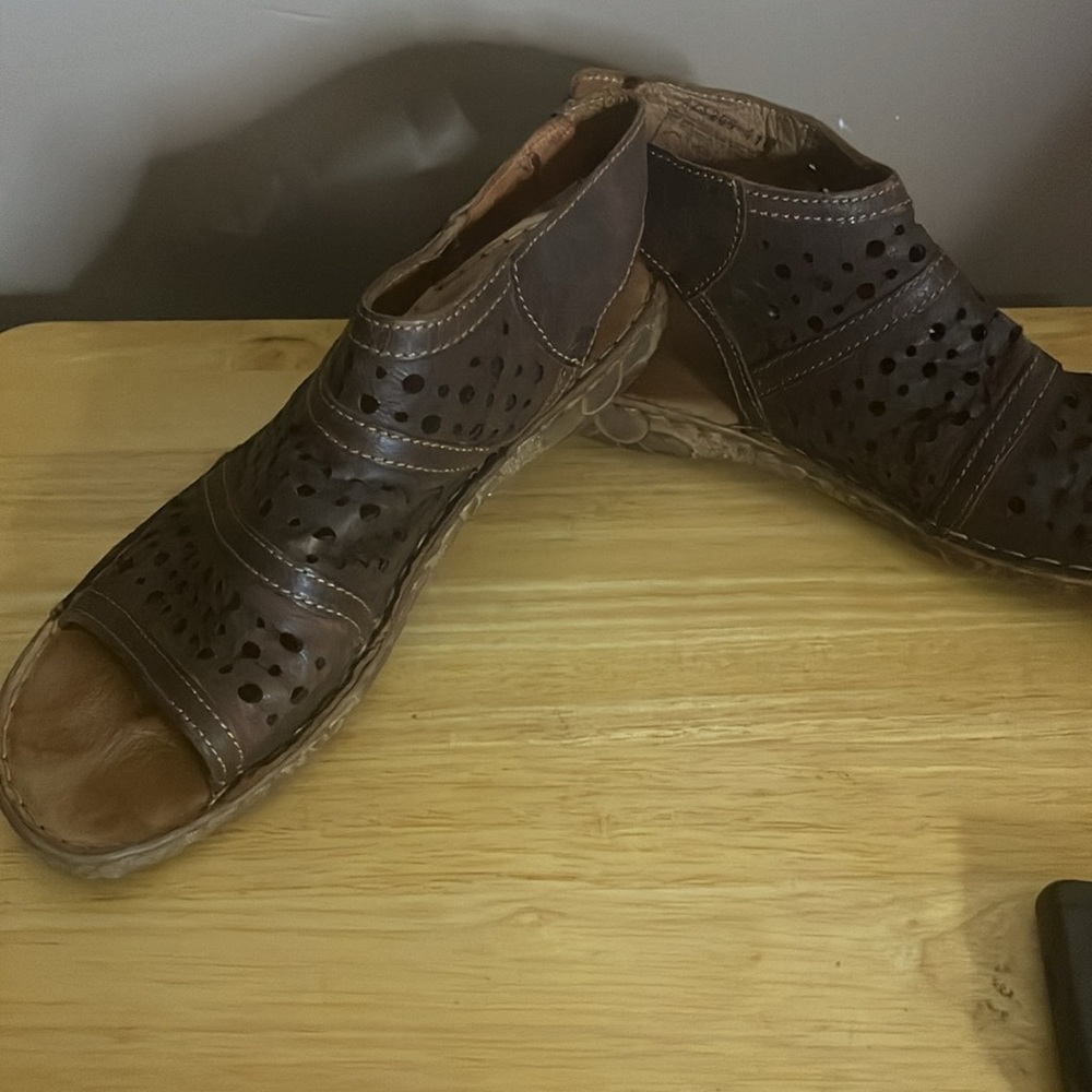 😄Leather open toe sandals eu 41 - Picture 2 of 8